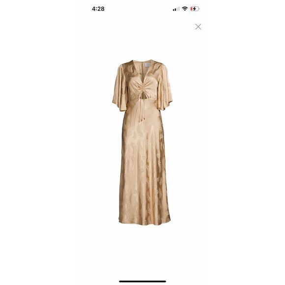 SIGNIFICANT OTHER Lillian Jacquard Satin Midi Dress Size 10 - Picture 1 of 6